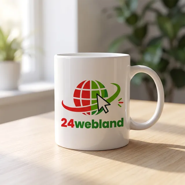 Ejemplo de manual de marca aplicado en taza