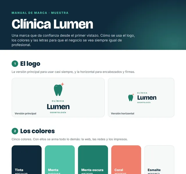 Manual de marca de Clínica Lumen