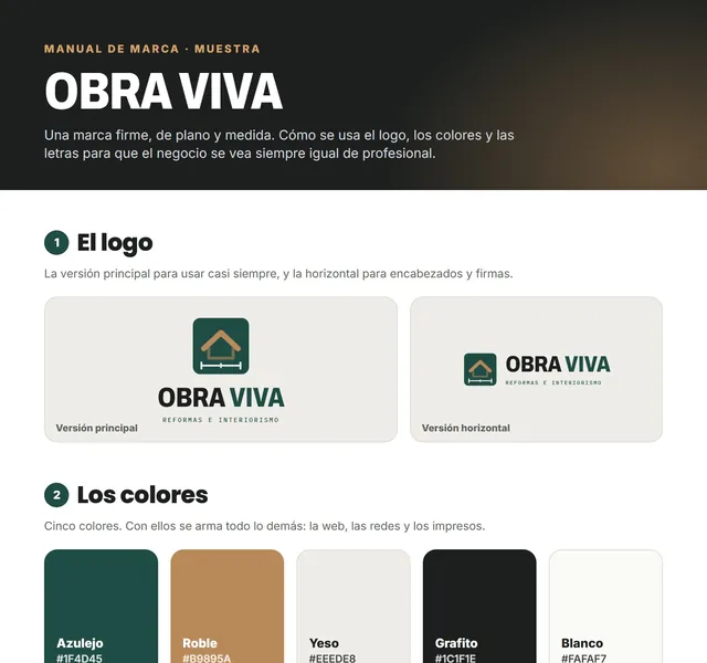 Manual de marca de Obra Viva