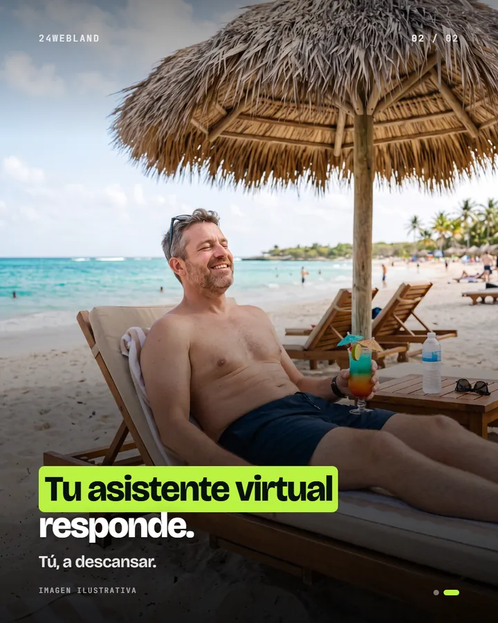 De vacaciones, pero contestando (lámina 2 de 2)