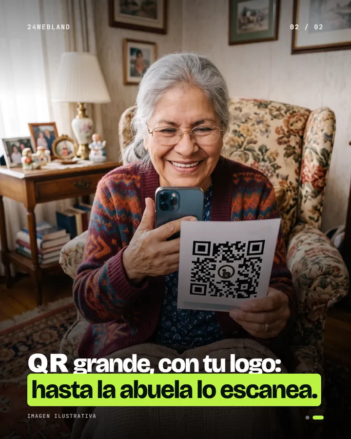 QR chiquito vs. QR grande con tu logo (lámina 2 de 2)