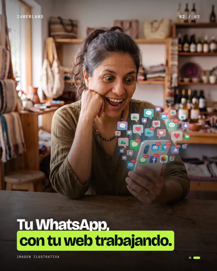 Tu WhatsApp, con tu web trabajando (lámina 2 de 2)